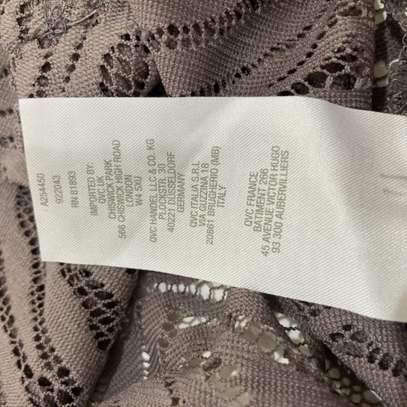 NWOT Susan Graver Women's Stretch Lace Cardigan Open Front 3/4 Sleeve Gray XXL - Picture 8 of 8